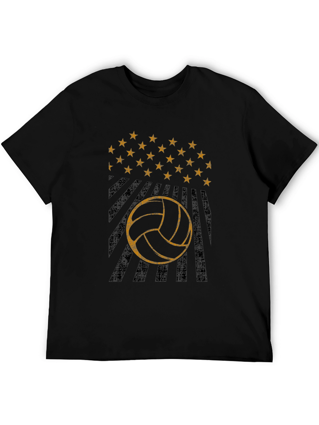 Volleyball Graphic Tee - Stars and Stripes Design