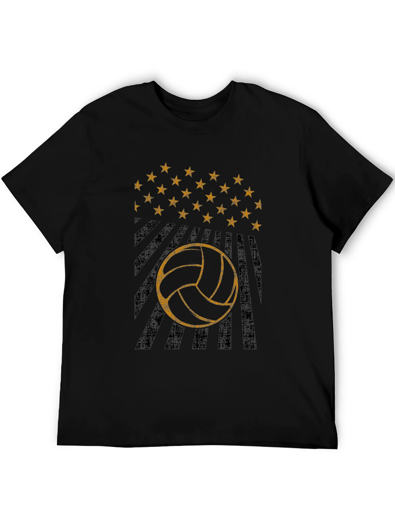 Volleyball Graphic Tee - Stars and Stripes Design