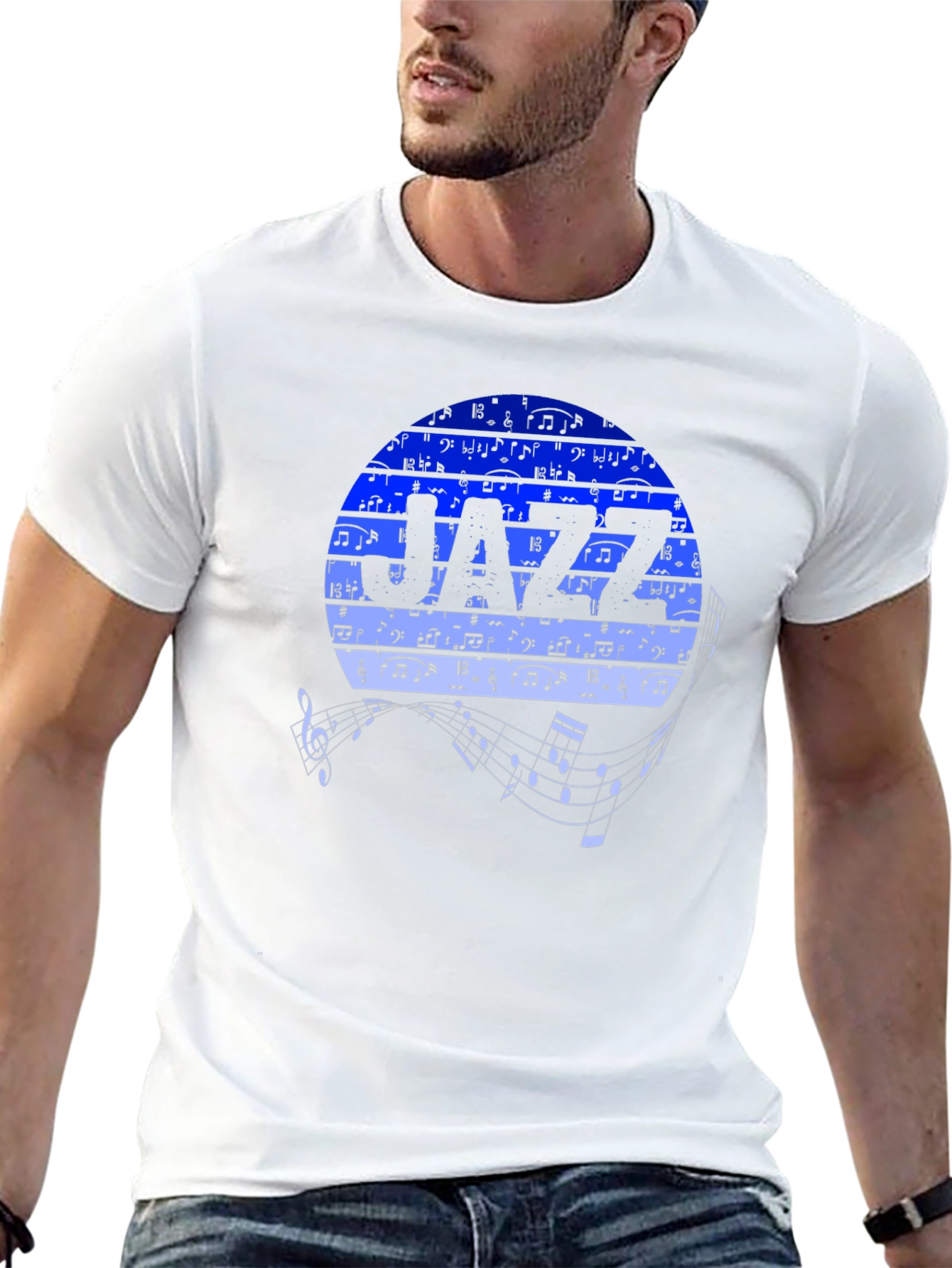 Jazz Music T-Shirt - Round Graphic Tee