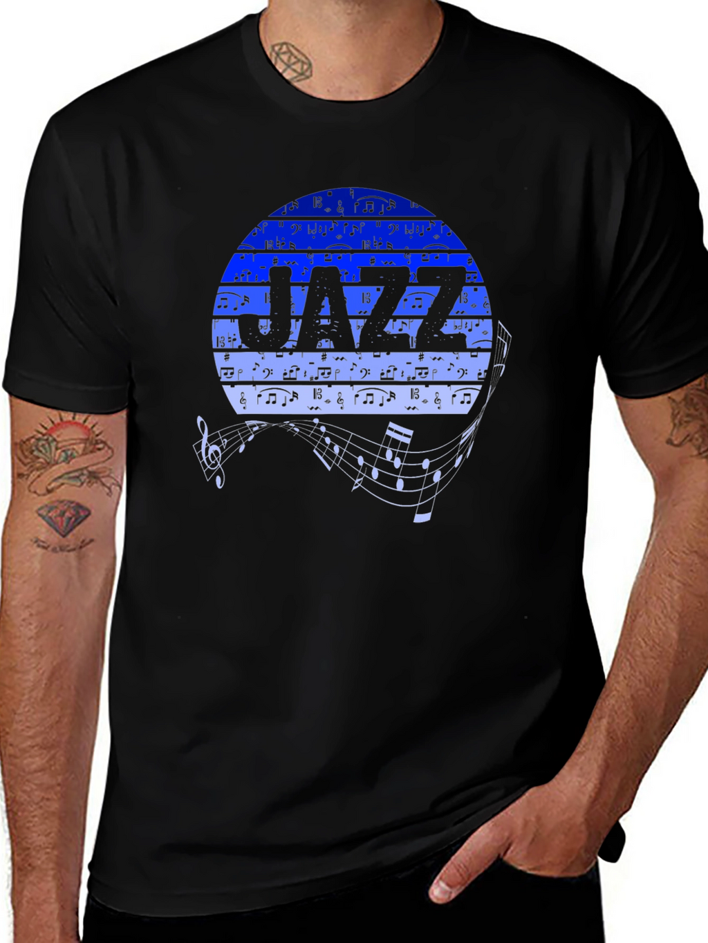 Jazz Music T-Shirt - Round Graphic Tee