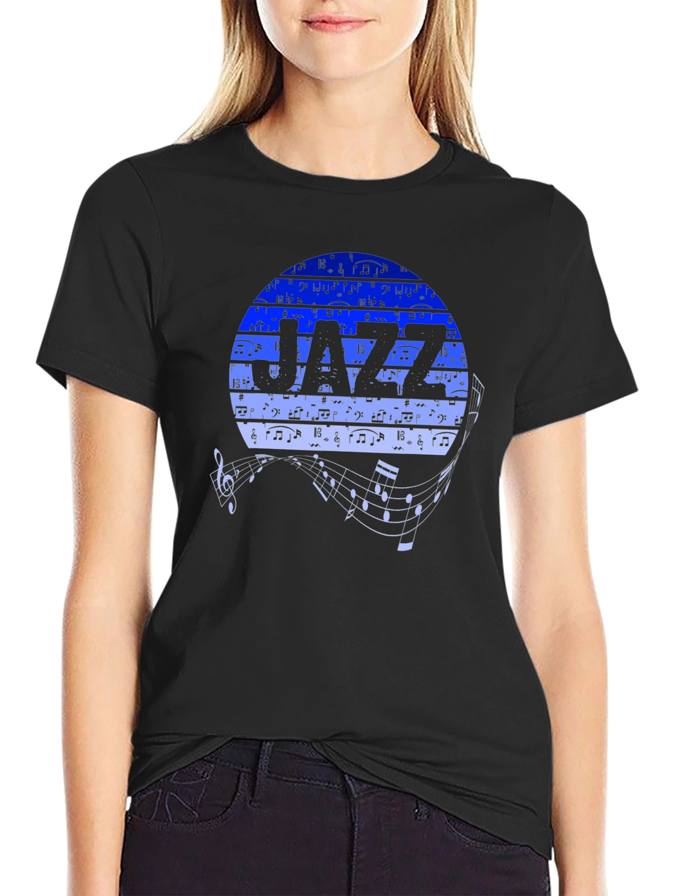 Jazz Music T-Shirt - Round Graphic Tee