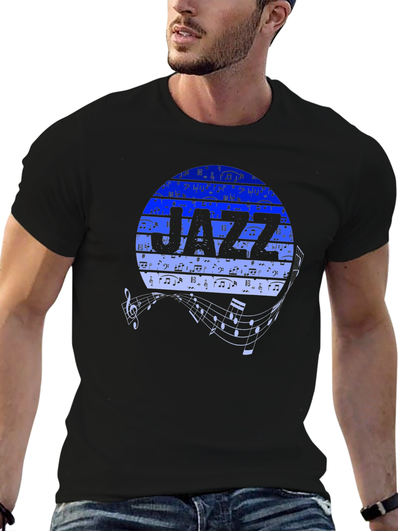 Jazz Music T-Shirt - Round Graphic Tee