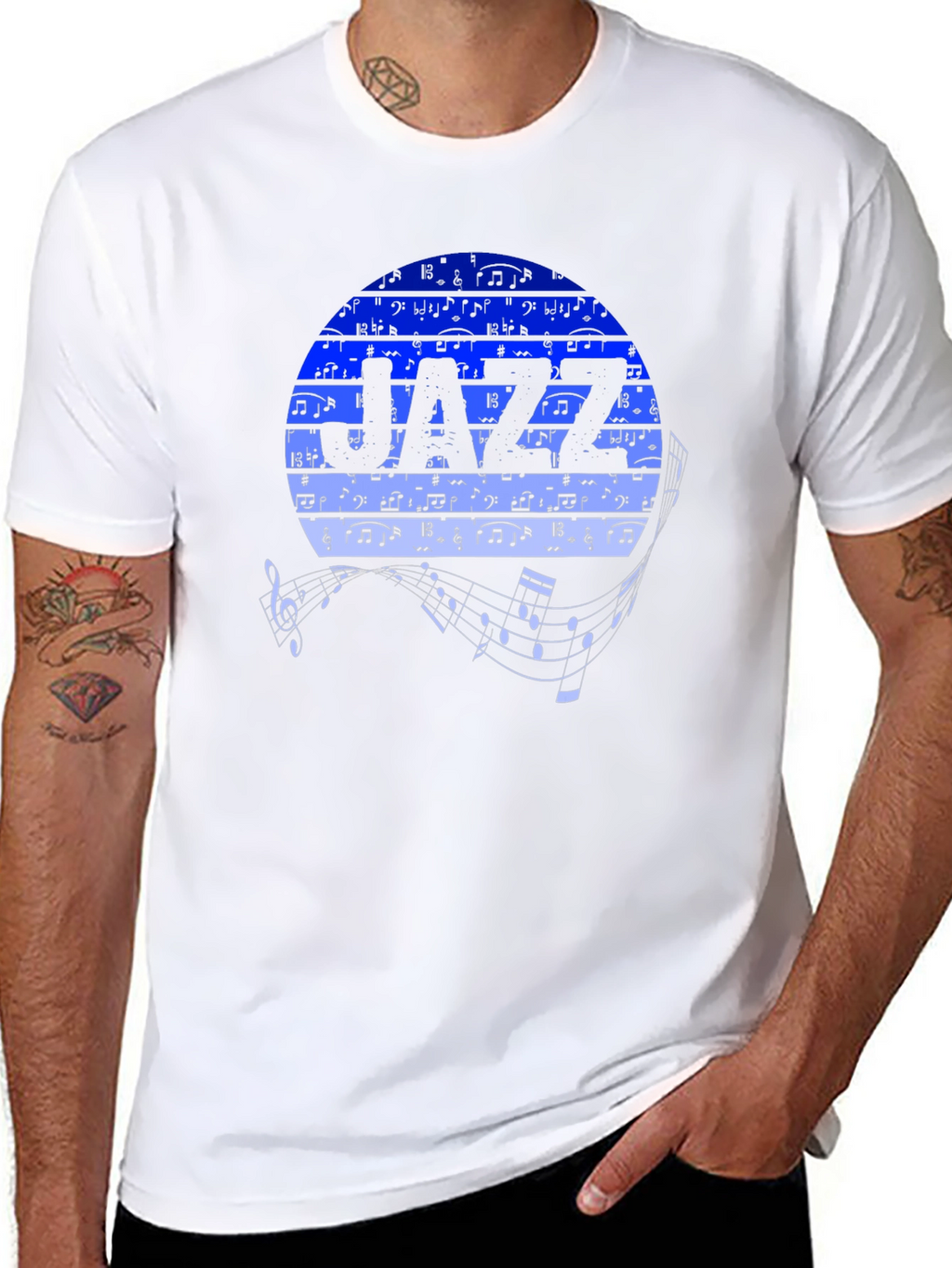 Jazz Music T-Shirt - Round Graphic Tee