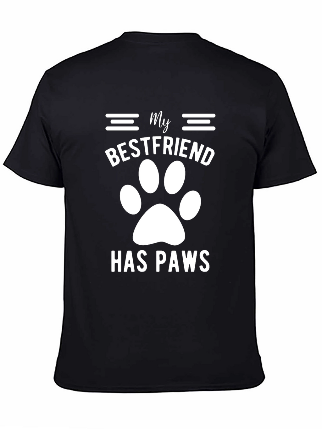 My Bestfriend Has Paws Black T-Shirt