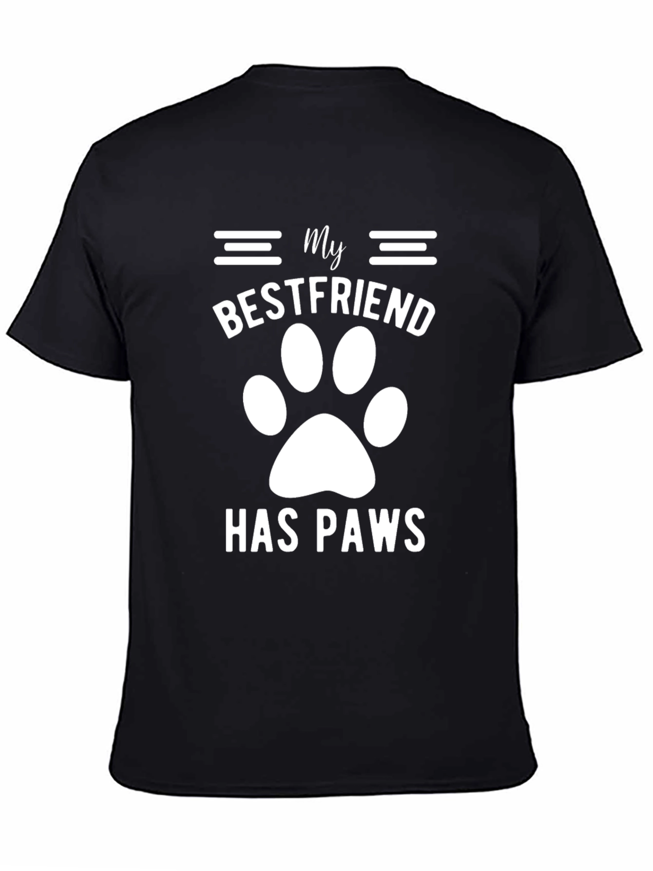 My Bestfriend Has Paws Black T-Shirt