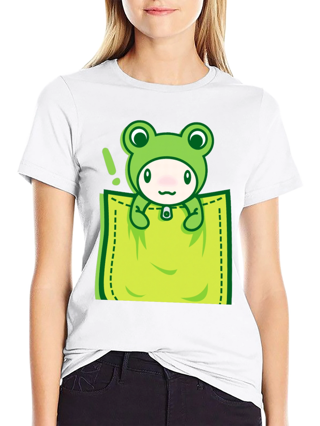 Cute Frog Pocket T-Shirt - Fun Graphic Tee