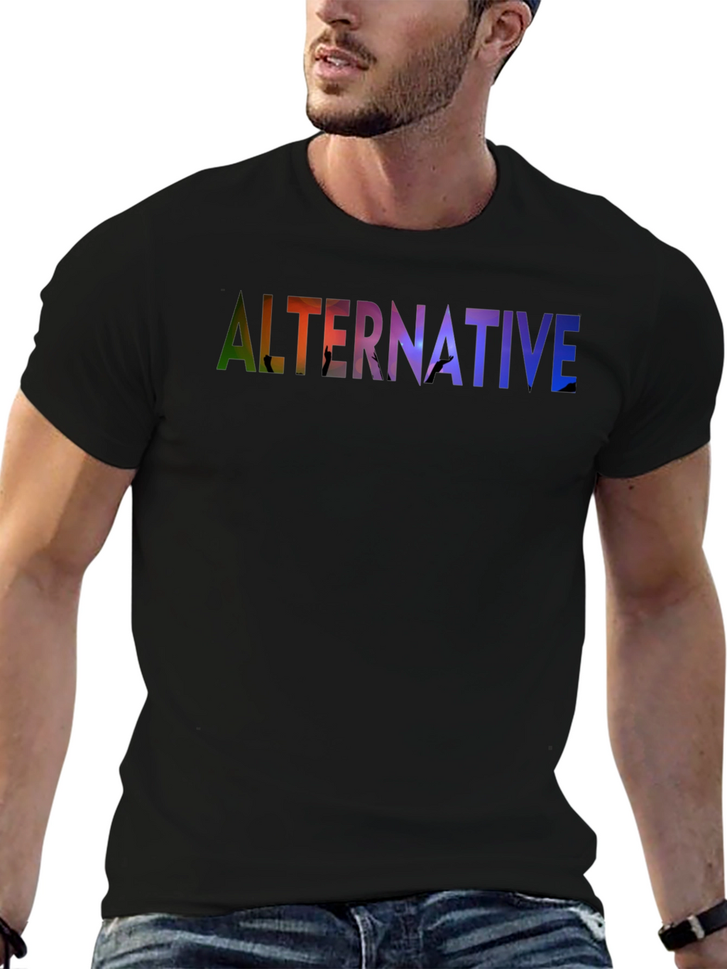 Alternative Graphic Print Black T-Shirt