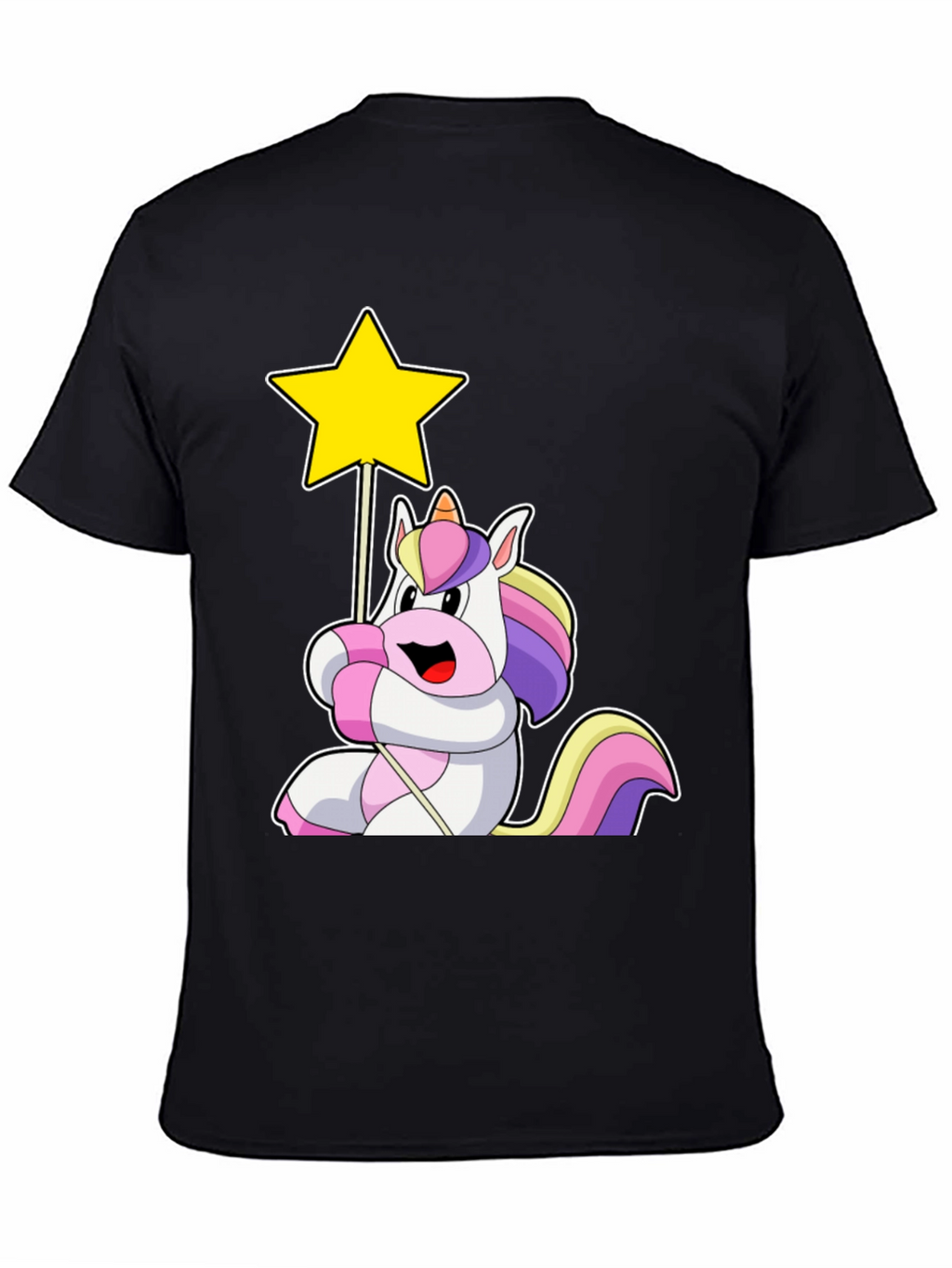 Unicorn Star Black T-Shirt