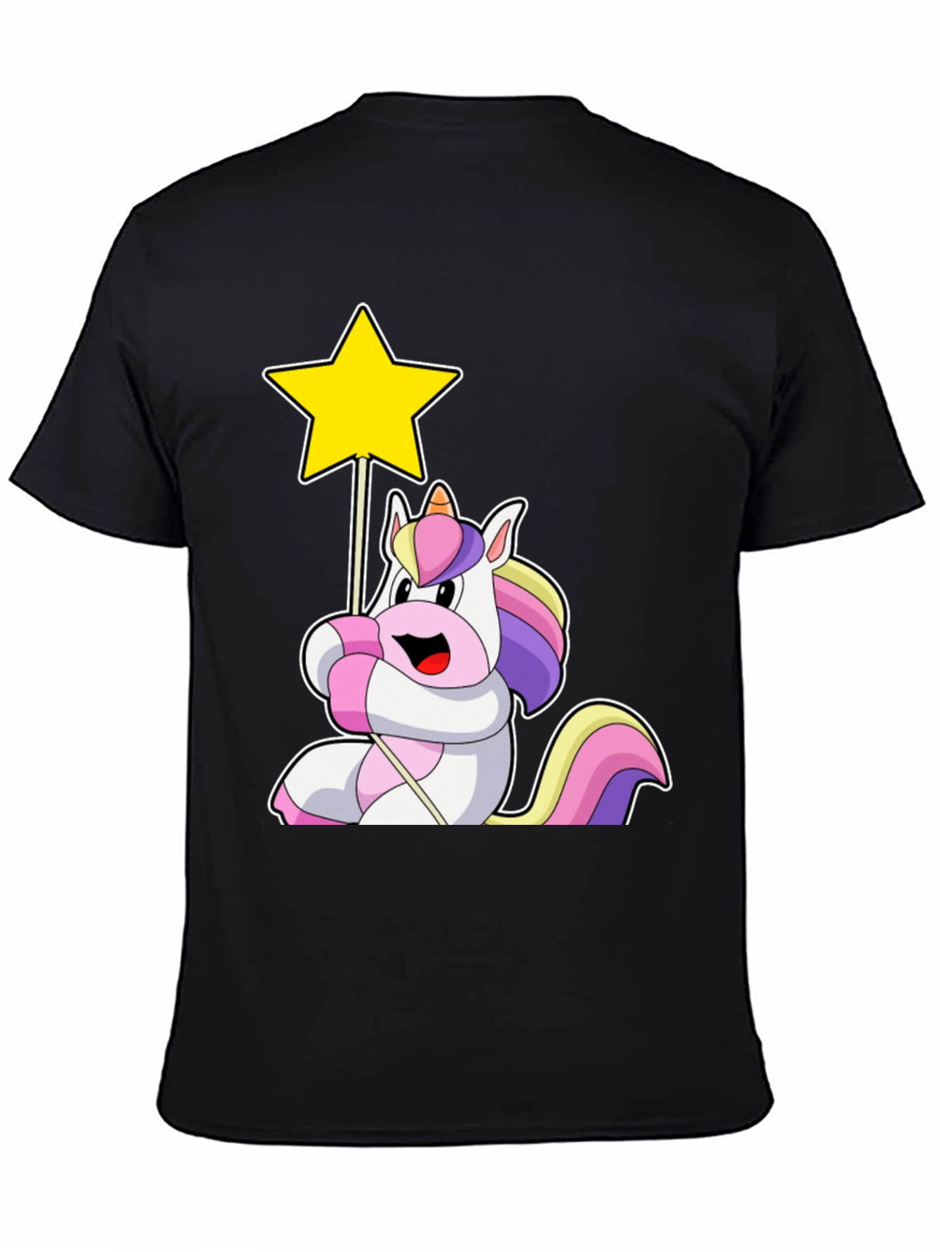 Unicorn Star Black T-Shirt