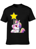 Unicorn Star Black T-Shirt