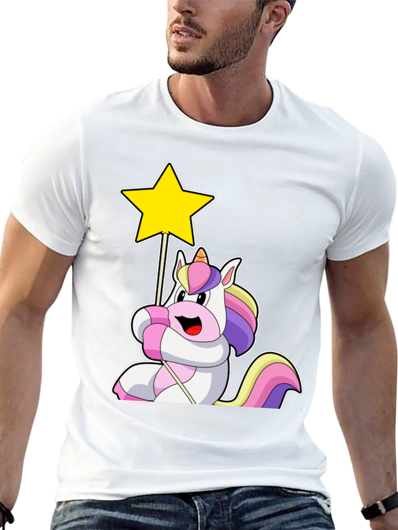 Unicorn Star Black T-Shirt