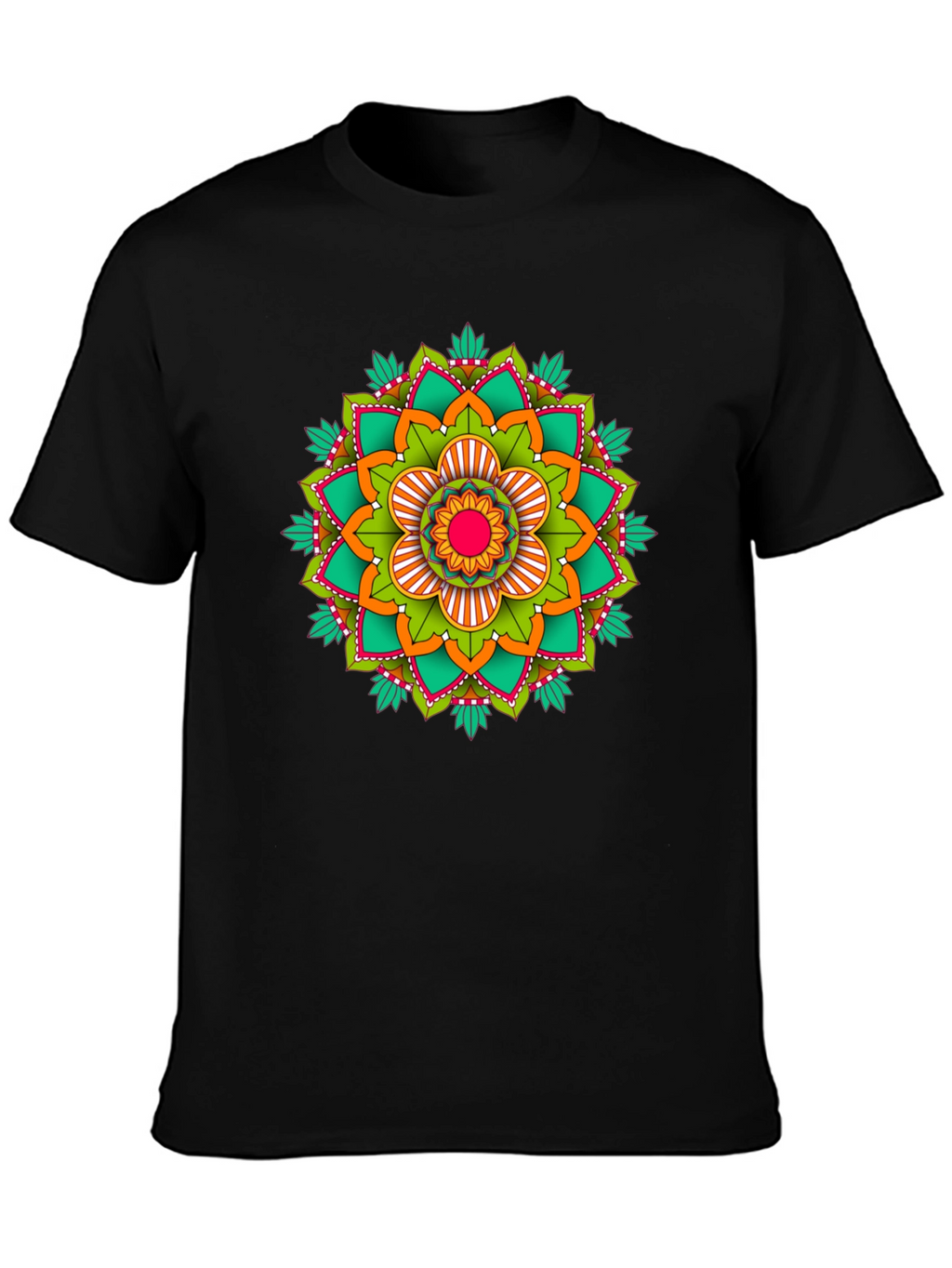 Mandala Graphic Print Black T-Shirt