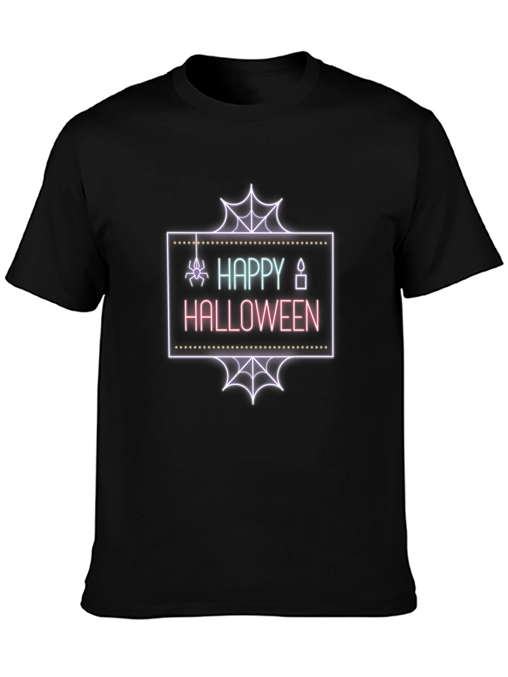 Happy Halloween Neon Graphic T-Shirt