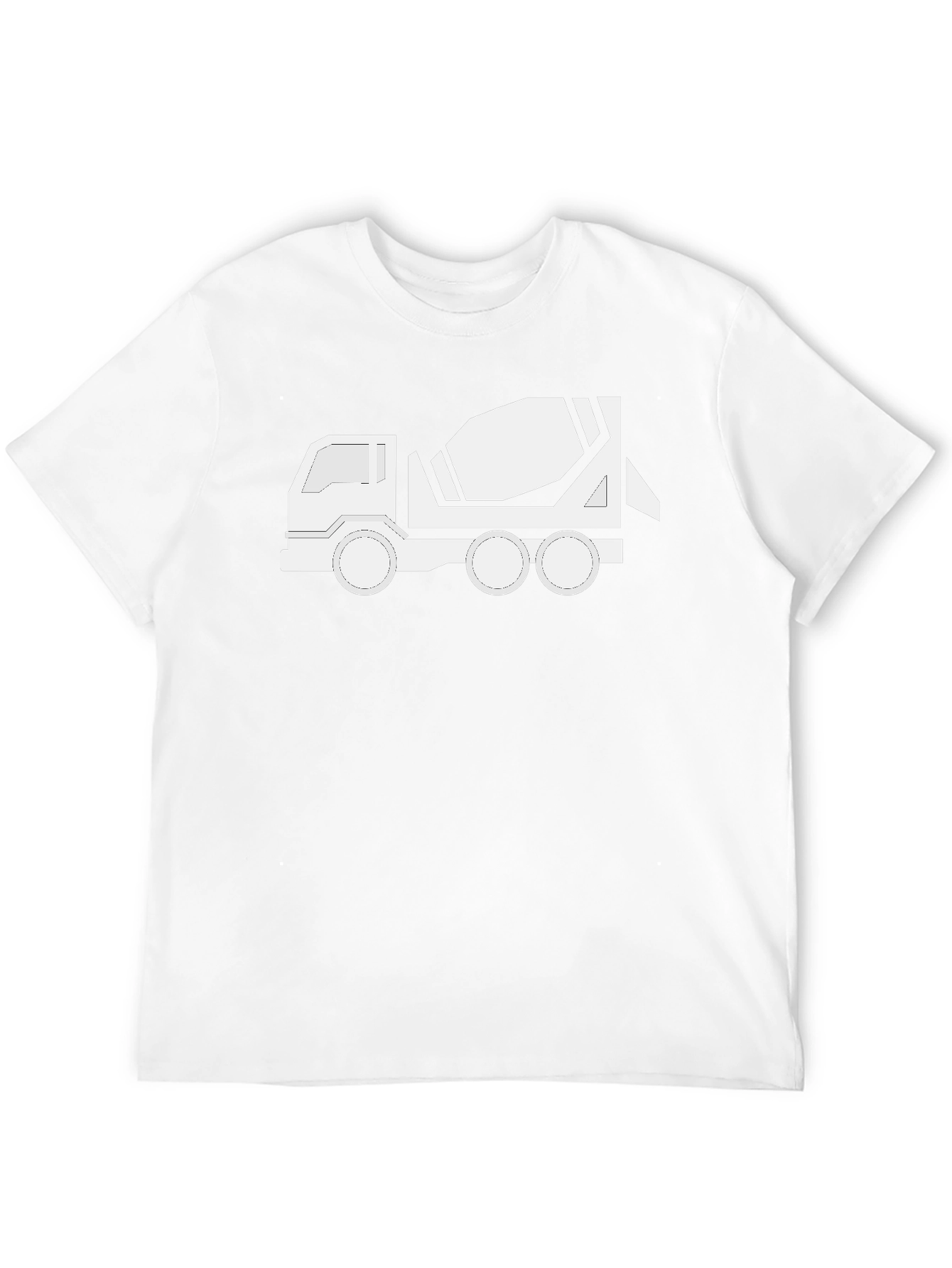 Black T-Shirt with Cement Truck Graphic