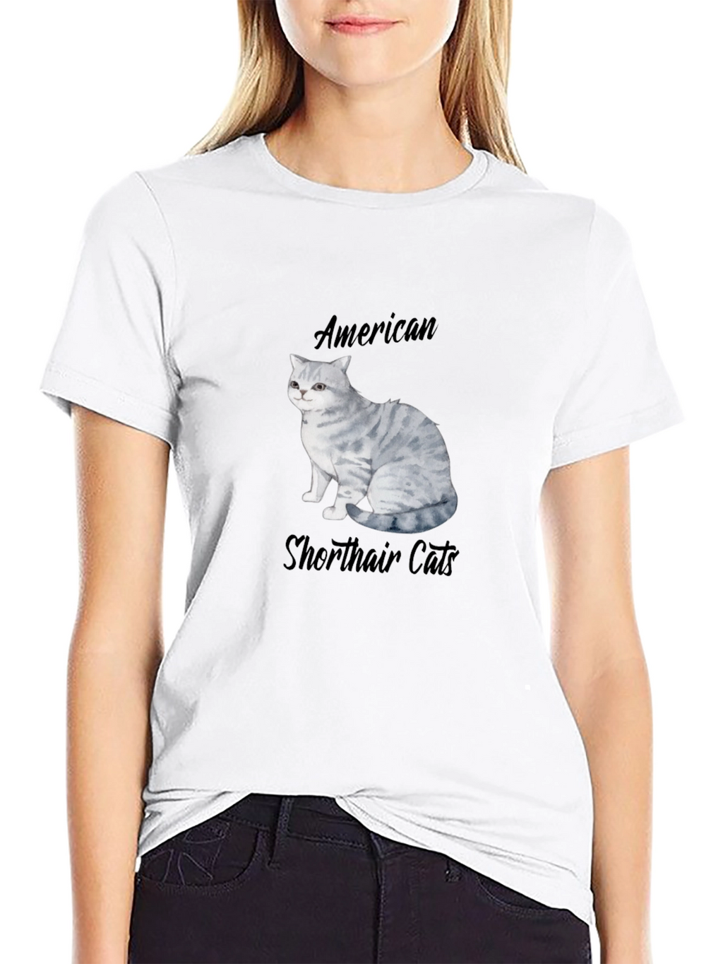 American Shorthair Cat Graphic T-Shirt
