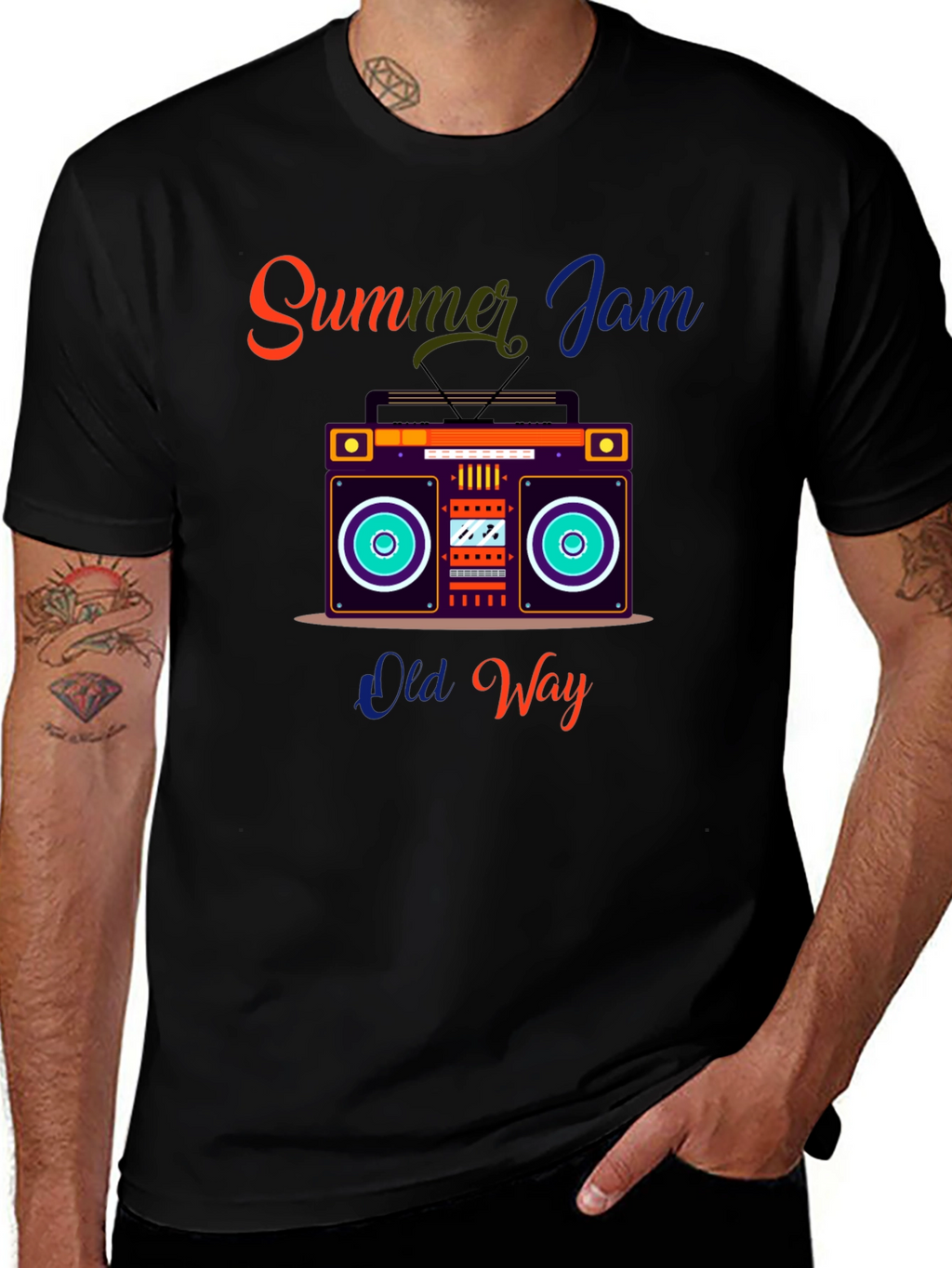 Summer Jam Retro Boombox Graphic Tee