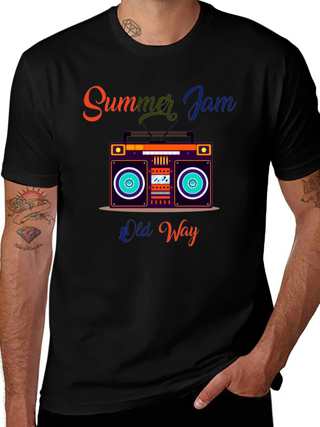 Summer Jam Retro Boombox Graphic Tee