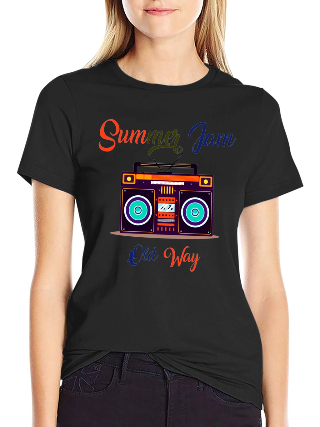 Summer Jam Retro Boombox Graphic Tee