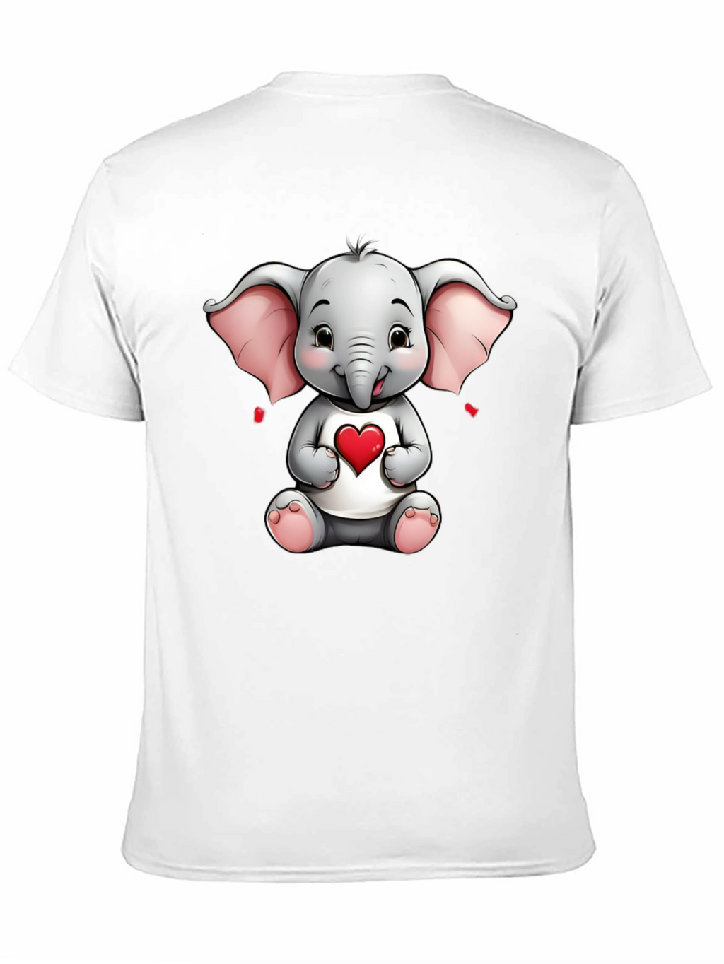 Cute Elephant with Heart Graphic Tee