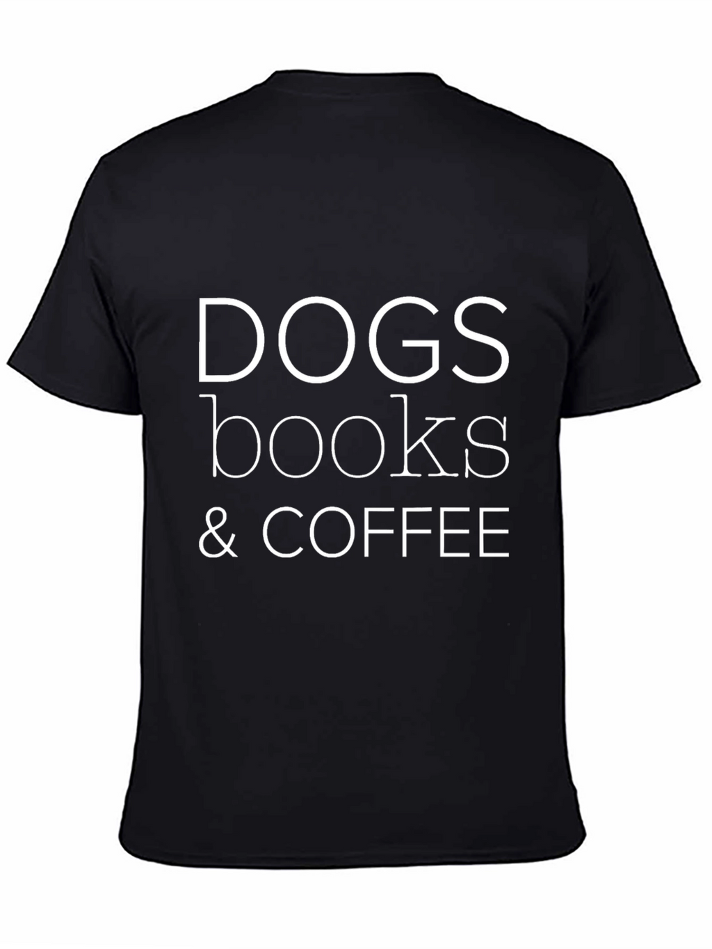 Dogs Books & Coffee Graphic T-Shirt