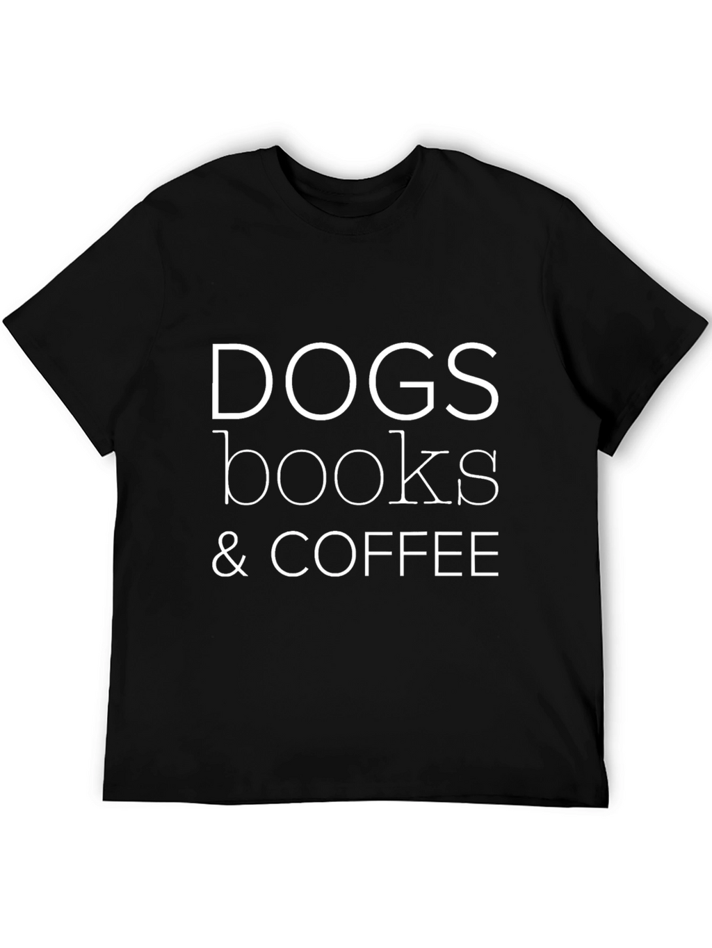 Dogs Books & Coffee Graphic T-Shirt