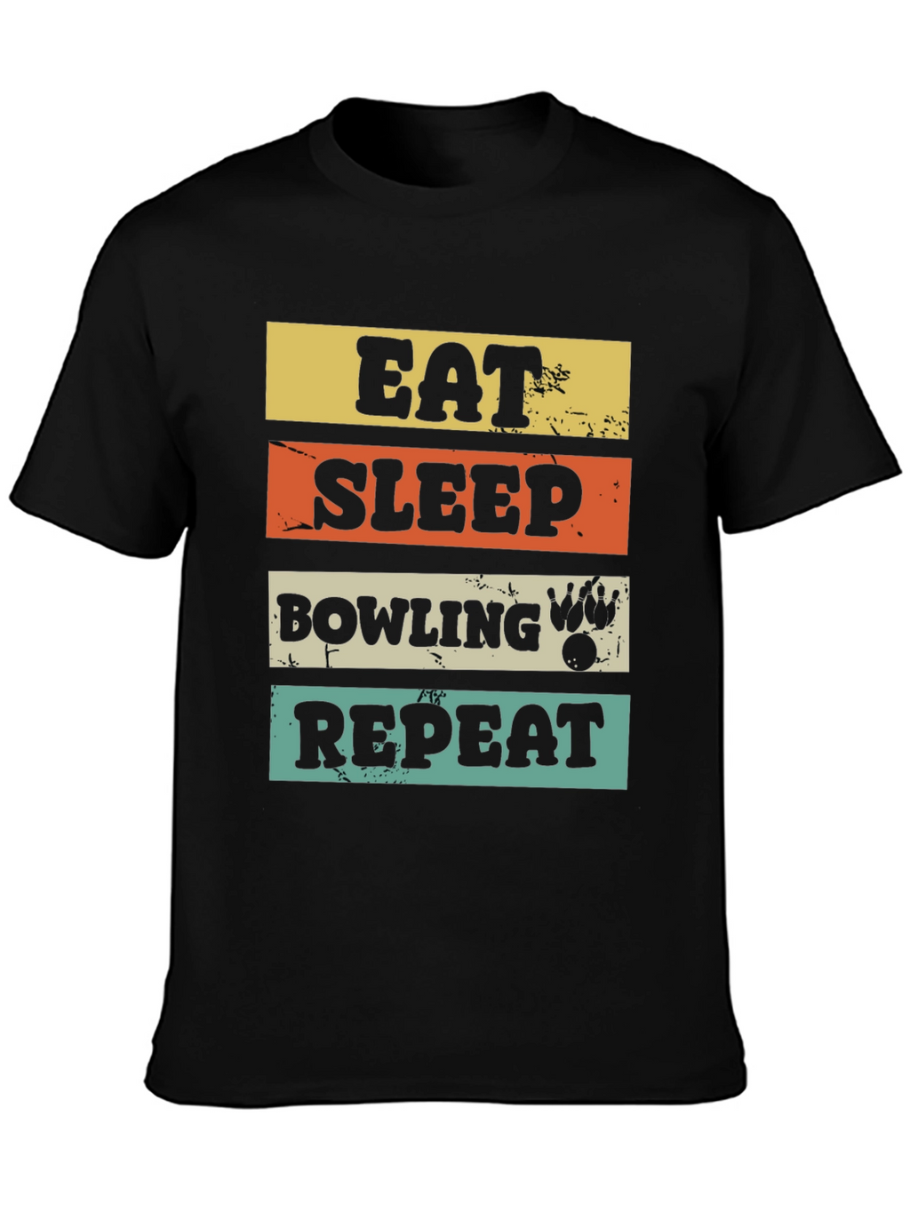 Eat Sleep Bowling Repeat Graphic Tee