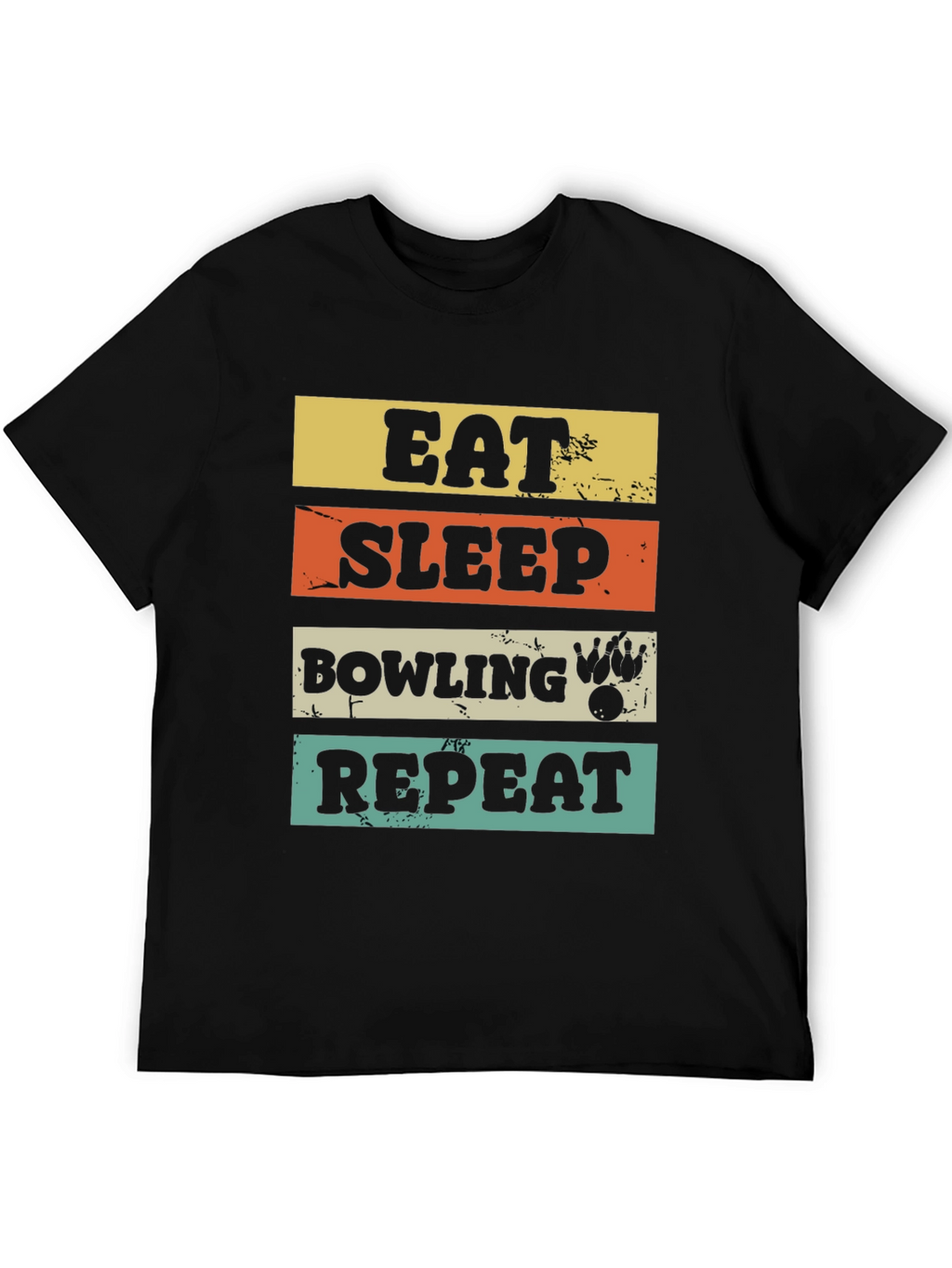 Eat Sleep Bowling Repeat Graphic Tee