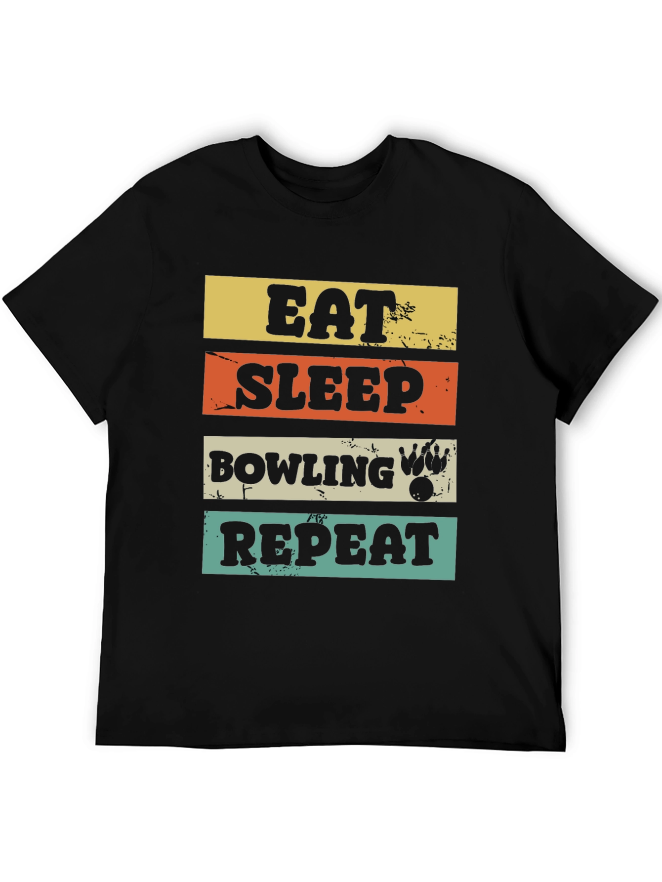 Eat Sleep Bowling Repeat Graphic Tee