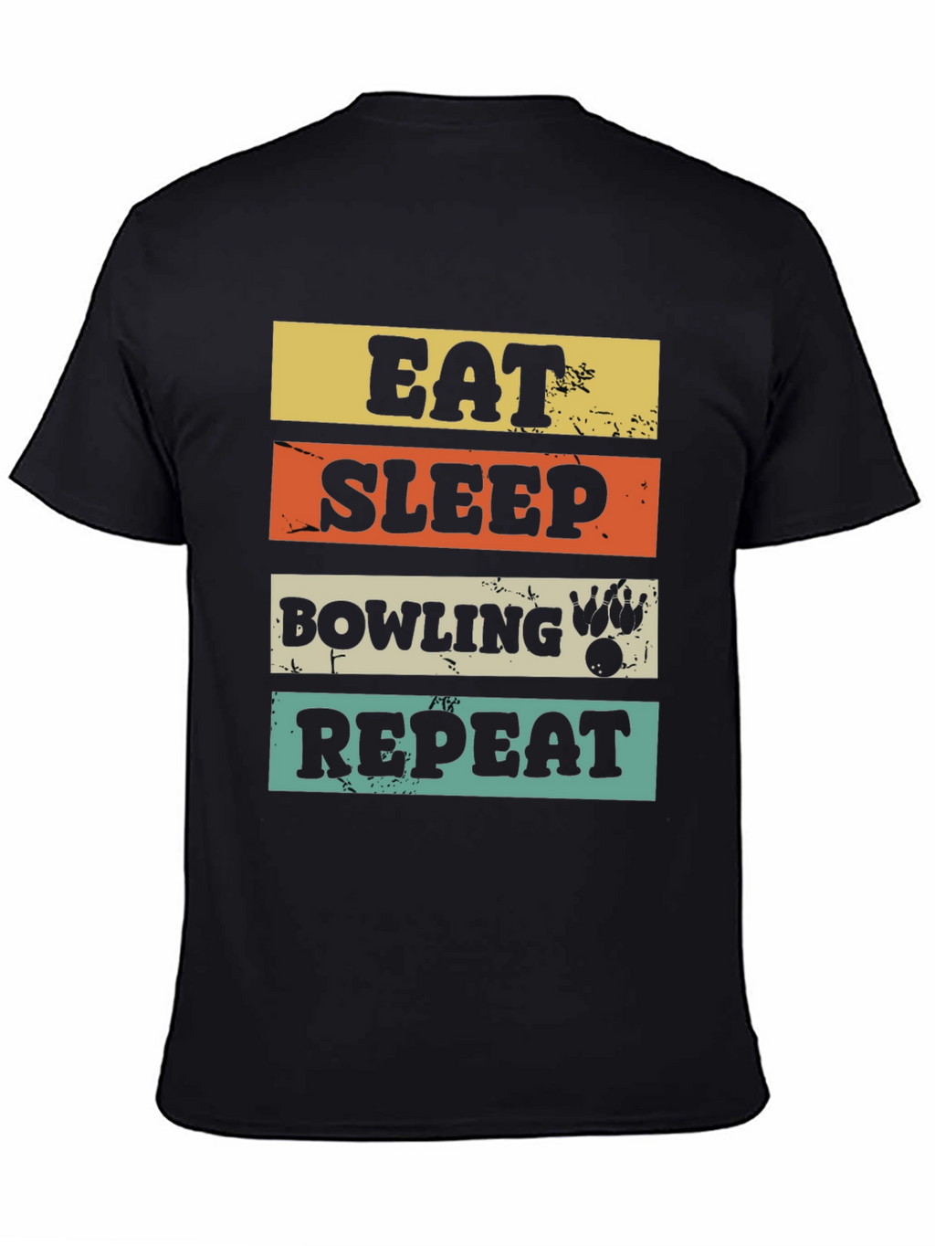 Eat Sleep Bowling Repeat Graphic Tee