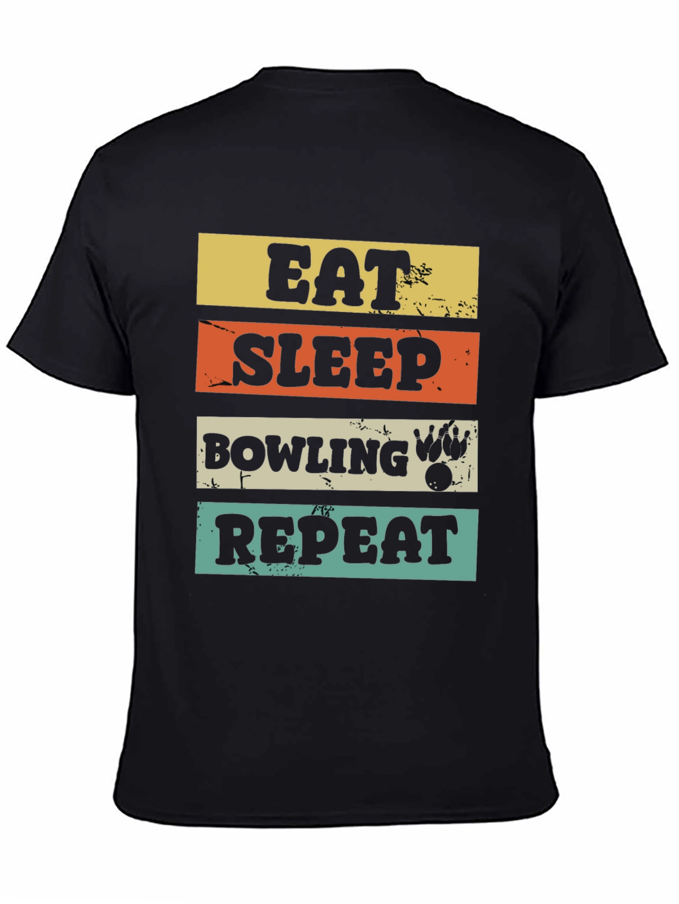 Eat Sleep Bowling Repeat Graphic Tee