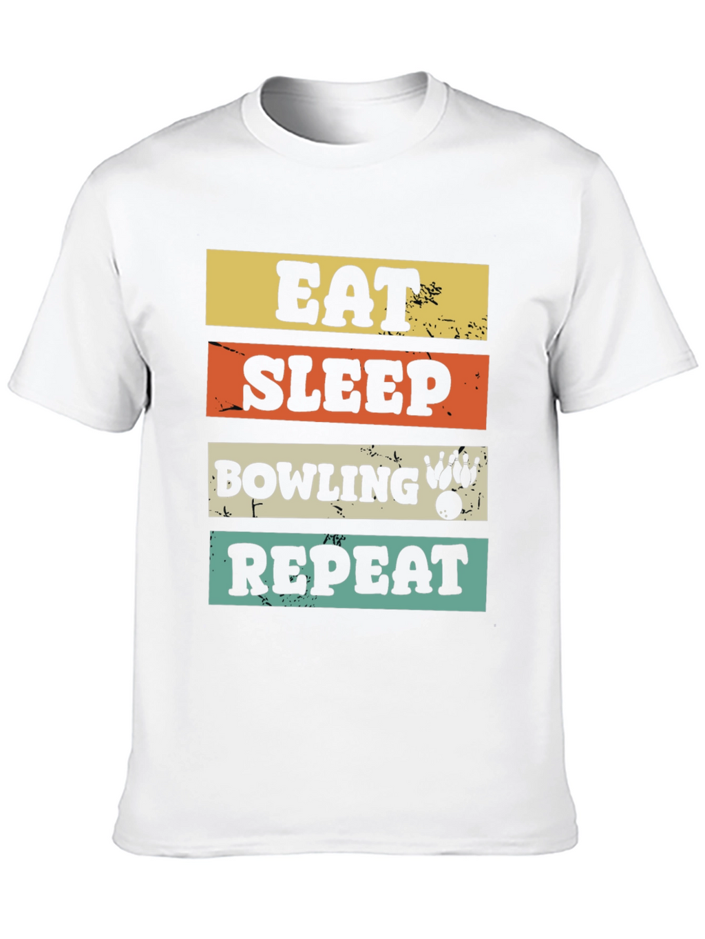 Eat Sleep Bowling Repeat Graphic Tee