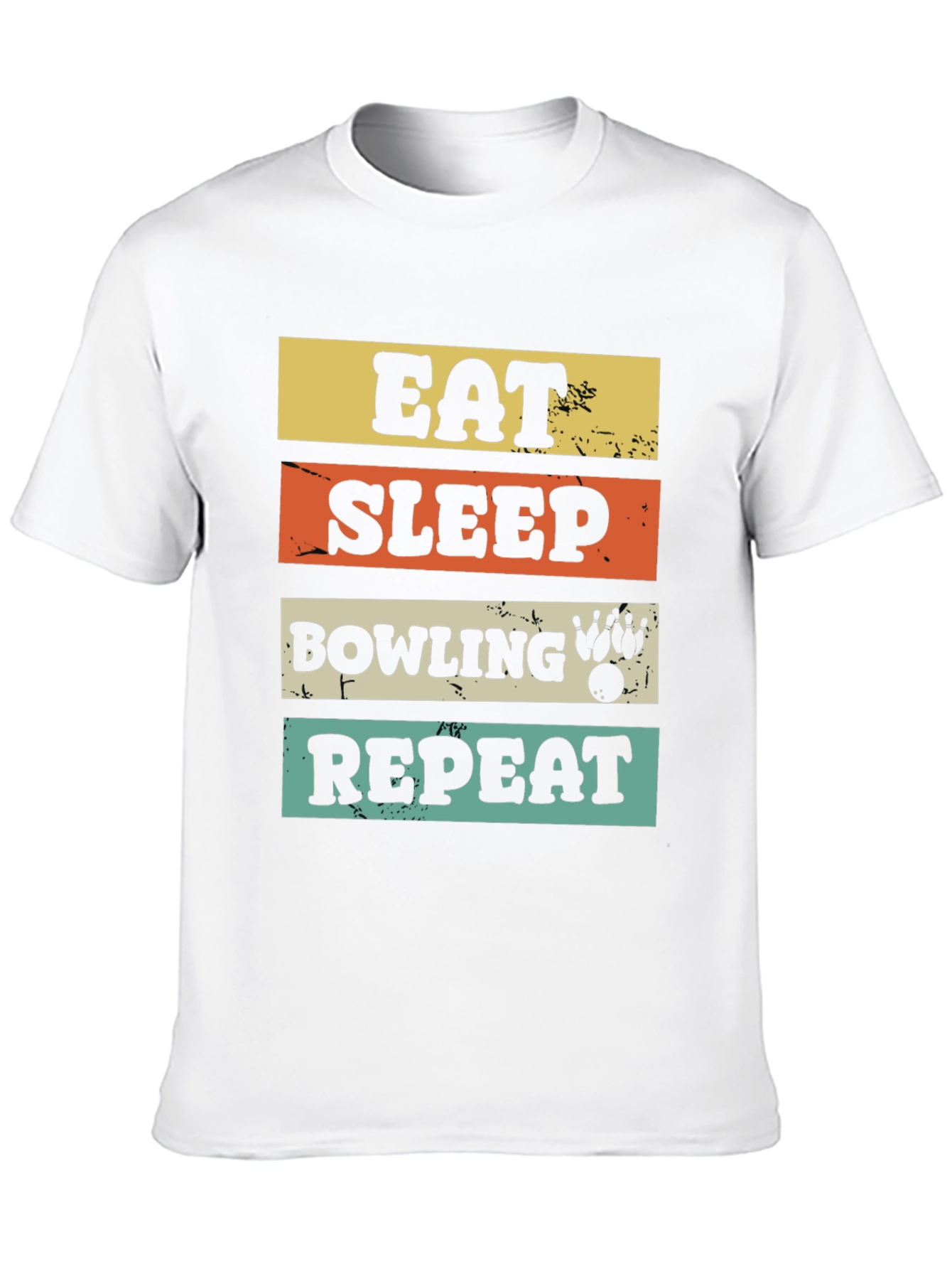 Eat Sleep Bowling Repeat Graphic Tee
