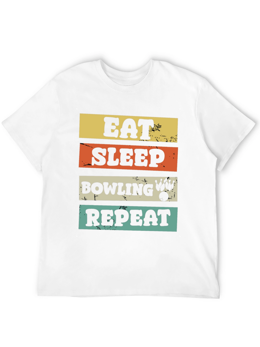 Eat Sleep Bowling Repeat Graphic Tee