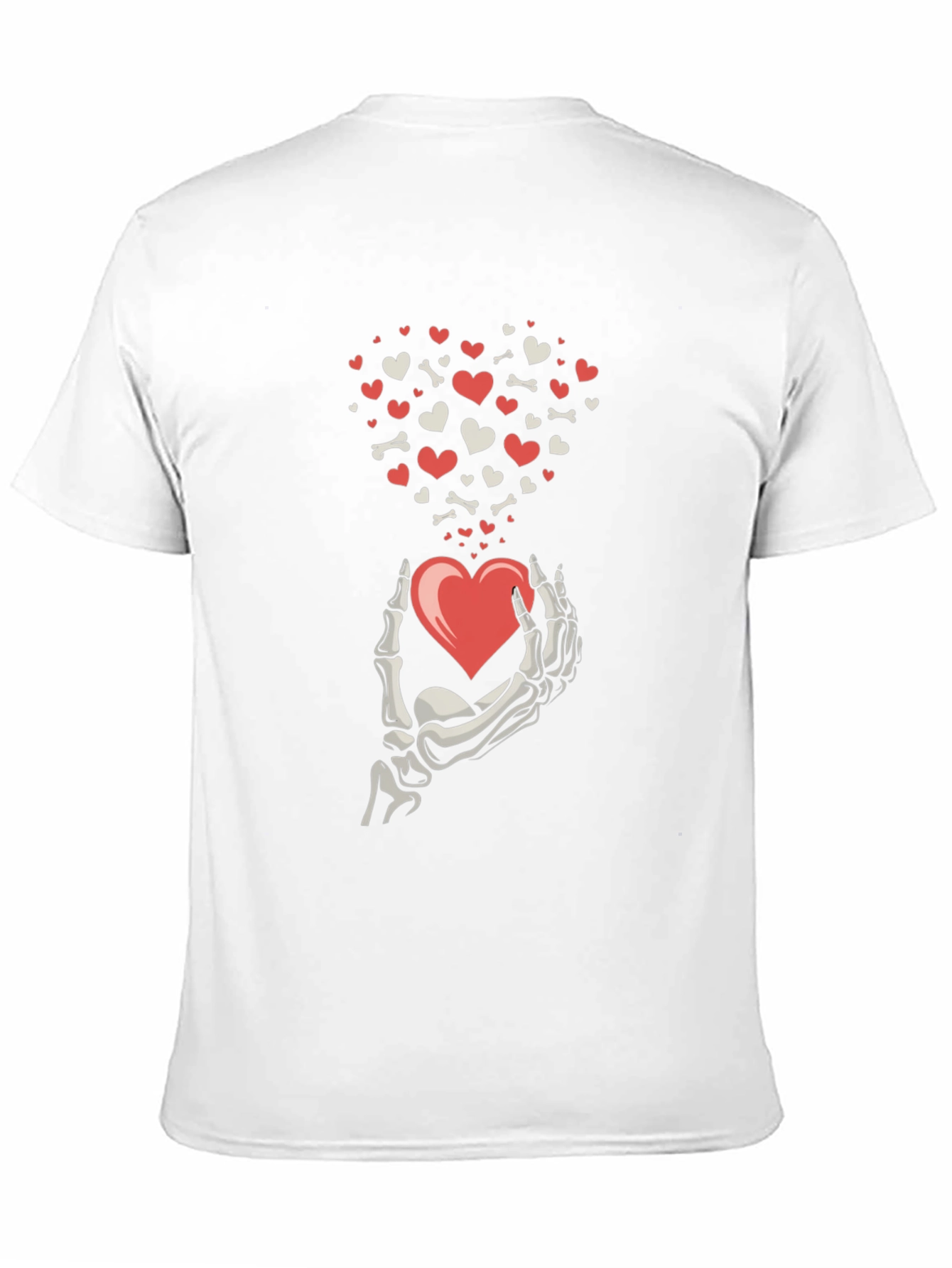 Skeleton Hand Heart T-Shirt - Valentines Day