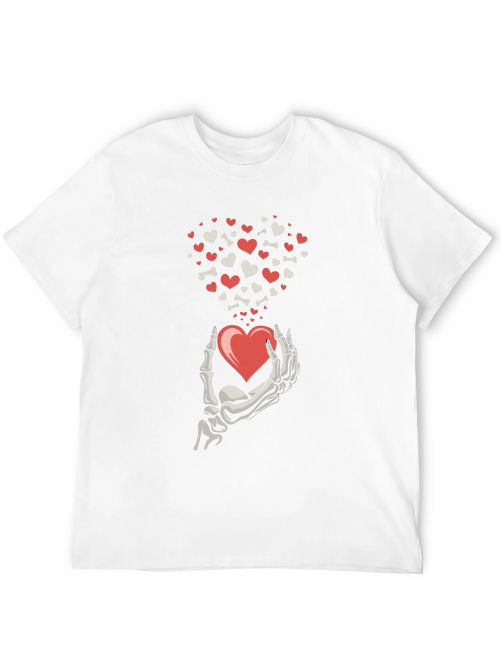 Skeleton Hand Heart T-Shirt - Valentines Day