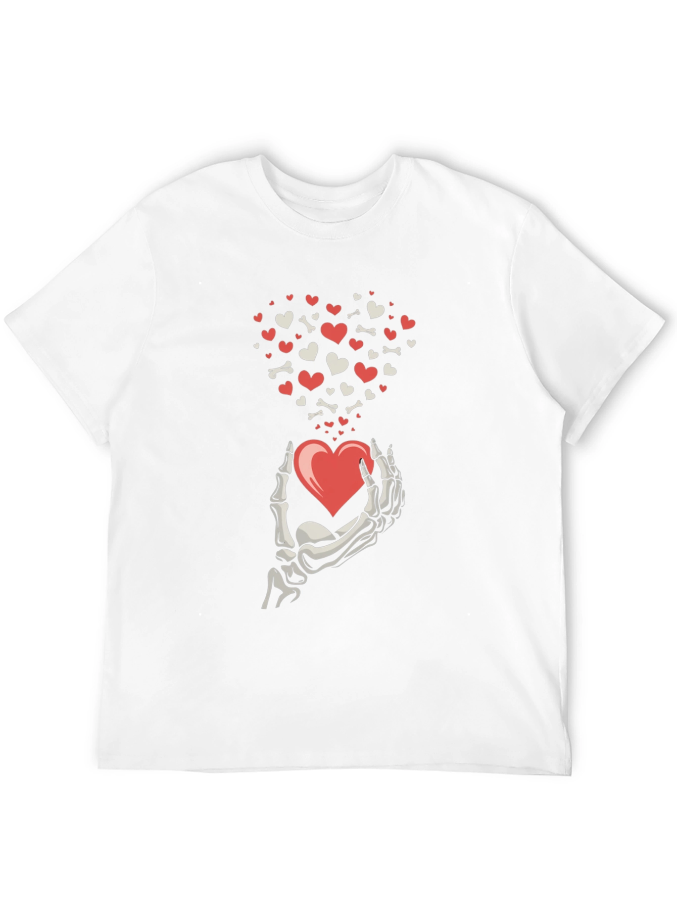 Skeleton Hand Heart T-Shirt - Valentines Day