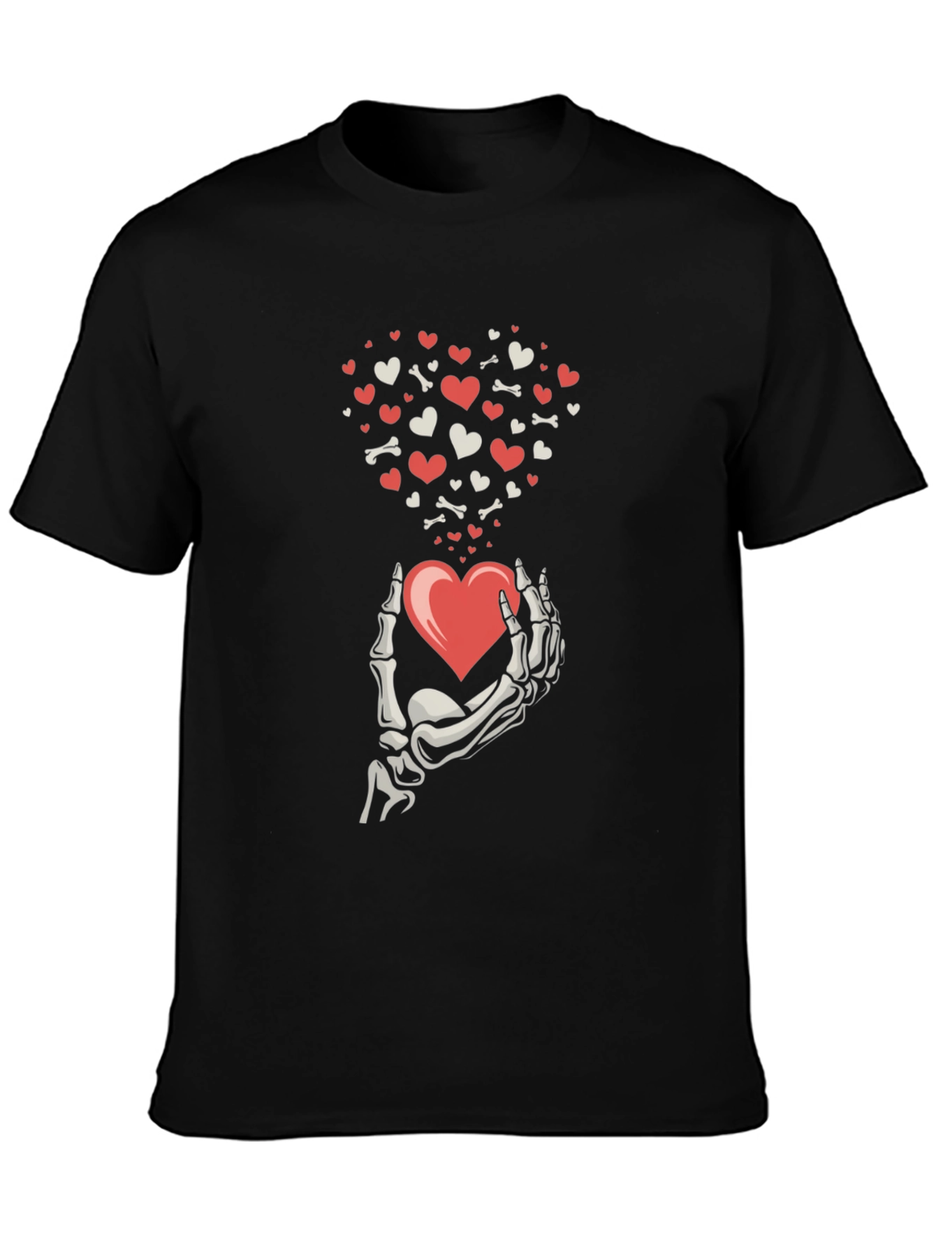Skeleton Hand Heart T-Shirt - Valentines Day