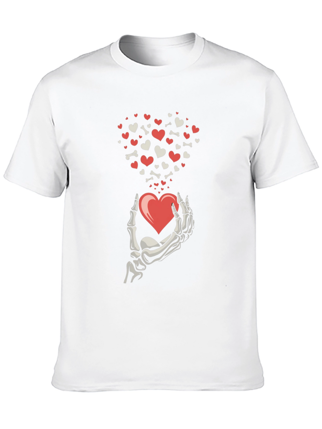 Skeleton Hand Heart T-Shirt - Valentines Day