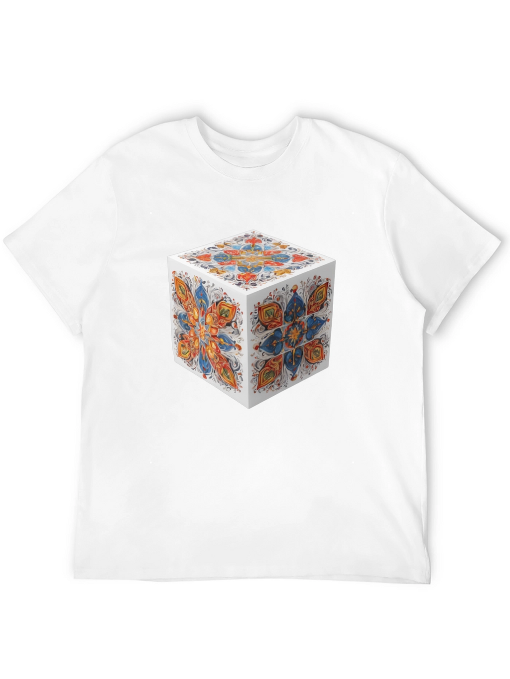 Abstract Cube Graphic T-Shirt - Modern Art Tee