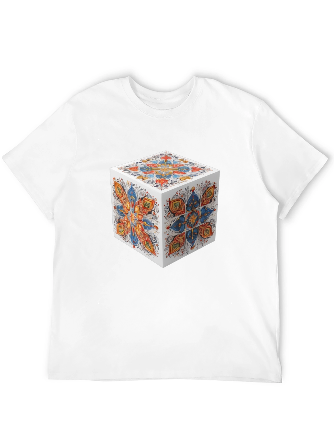 Abstract Cube Graphic T-Shirt - Modern Art Tee
