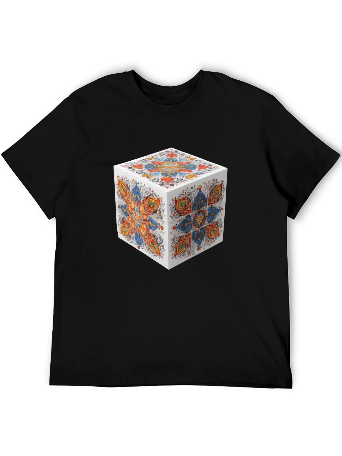 Abstract Cube Graphic T-Shirt - Modern Art Tee