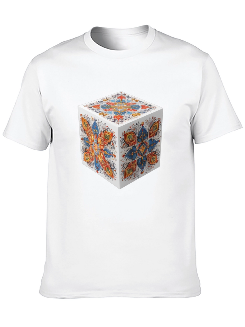 Abstract Cube Graphic T-Shirt - Modern Art Tee