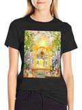 Romantic Archway Graphic Tee - Unique Artistic Design