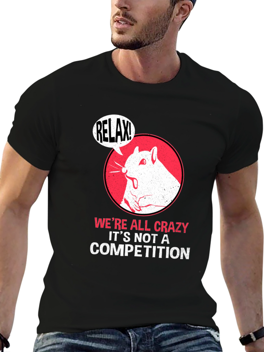 Relax! Crazy Squirrel Graphic Tee - Unisex Cotton T-Shirt