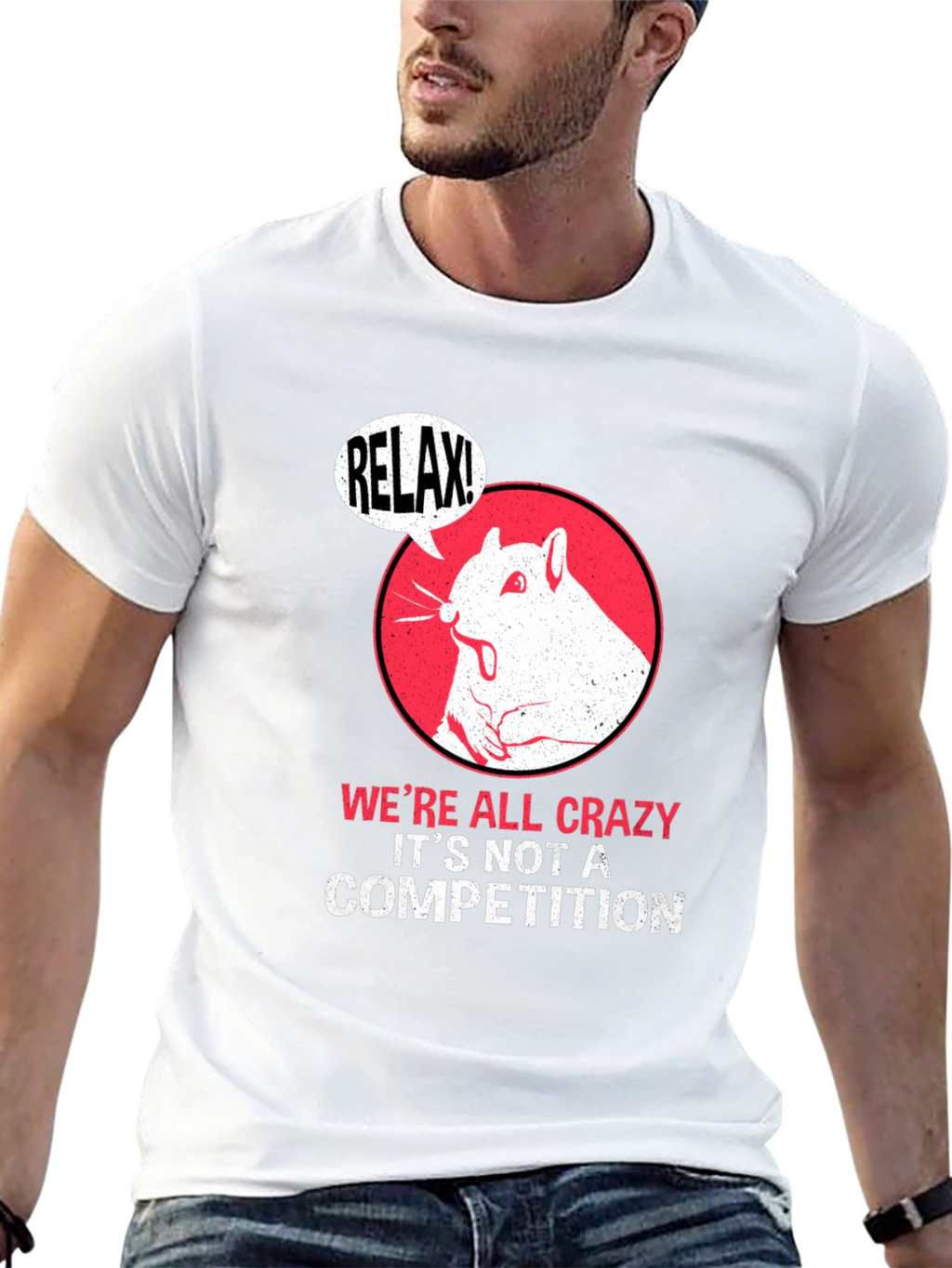 Relax! Crazy Squirrel Graphic Tee - Unisex Cotton T-Shirt