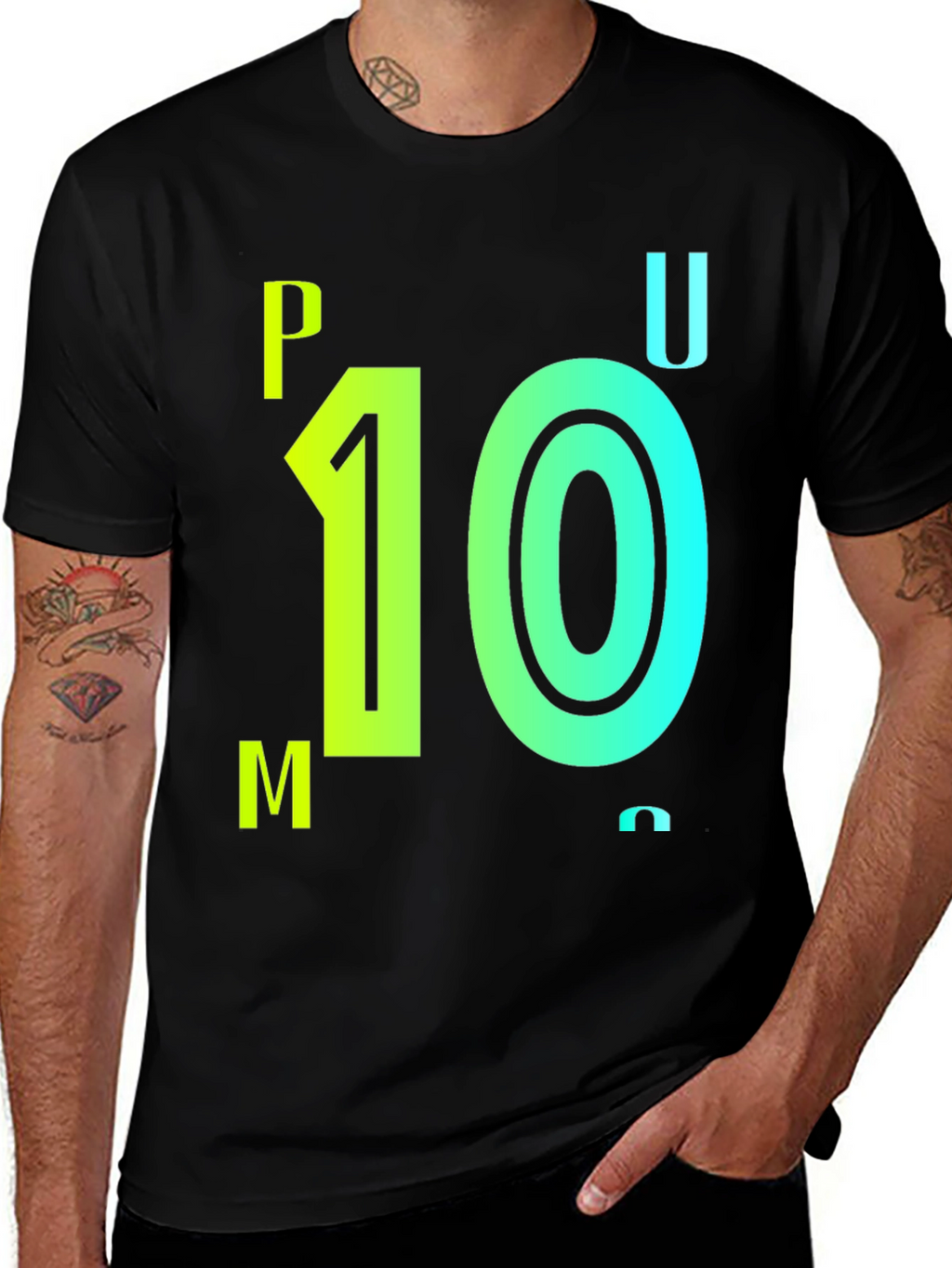 PUMU 10 Black Graphic T-Shirt