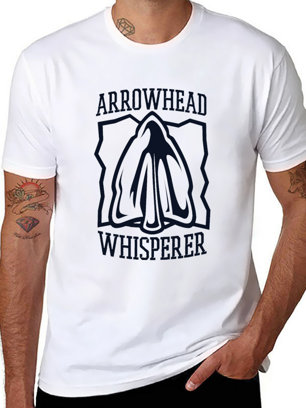 Arrowhead Whisperer Graphic Tee - Black Cotton Shirt