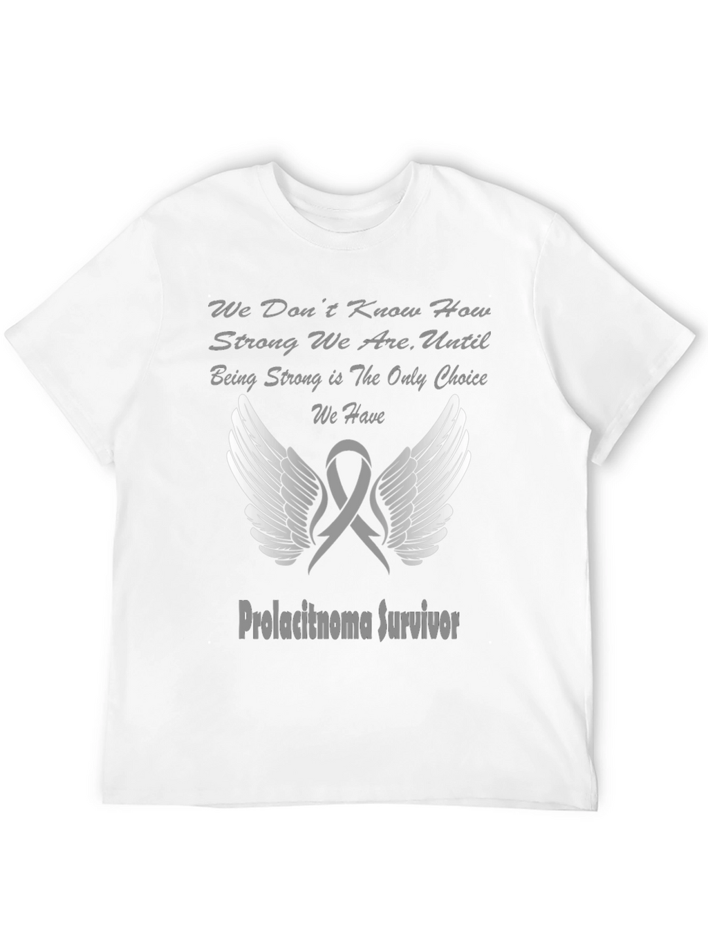 Prolactinoma Survivor T-Shirt - Wings & Ribbon Design