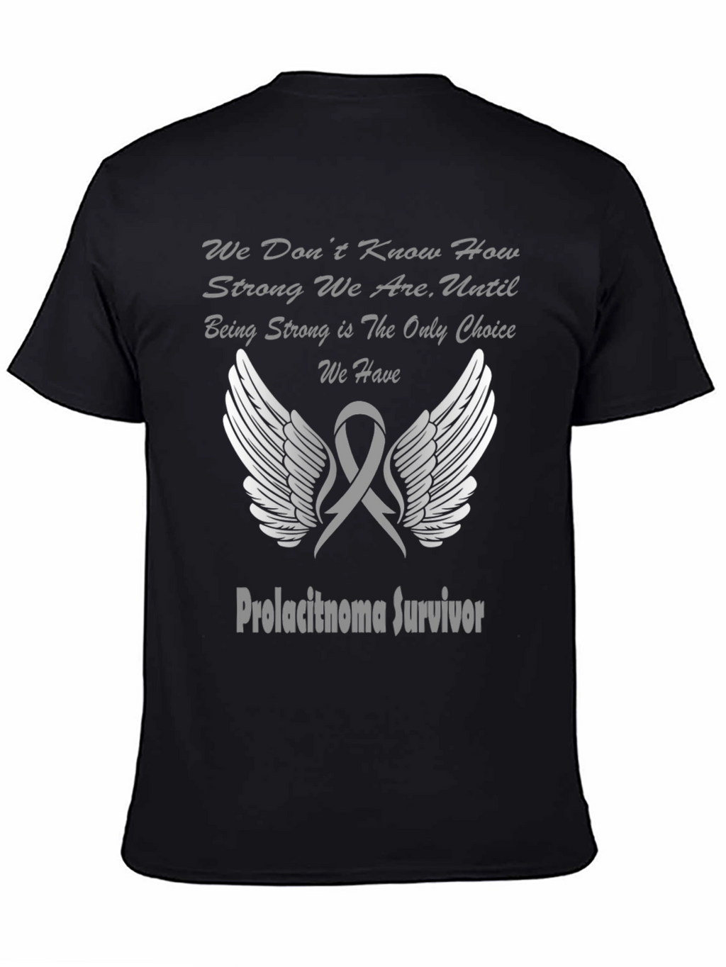 Prolactinoma Survivor T-Shirt - Wings & Ribbon Design