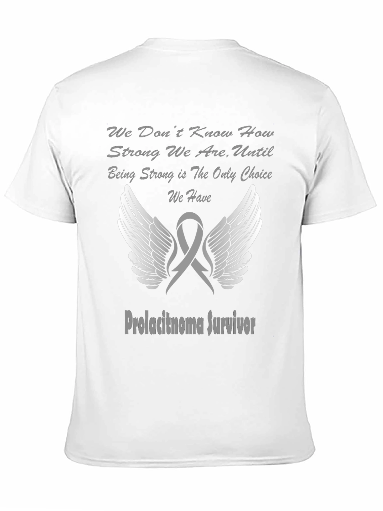 Prolactinoma Survivor T-Shirt - Wings & Ribbon Design